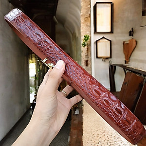 Thắt lưng da cá sấu LIỀN NGUYÊN TẤM. Không có vảy rất dễ sử dụng