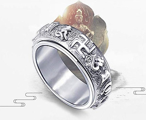 Nhẫn Bát Nhã Om Mani Padme Hum N324 (Size 8)