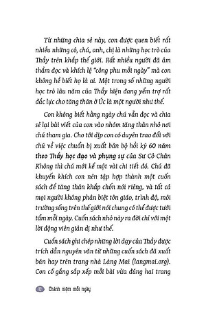 Chánh niệm mỗi ngày - Ghi chép và thực tập theo những lời dạy của Thiền sư Nhất Hạnh