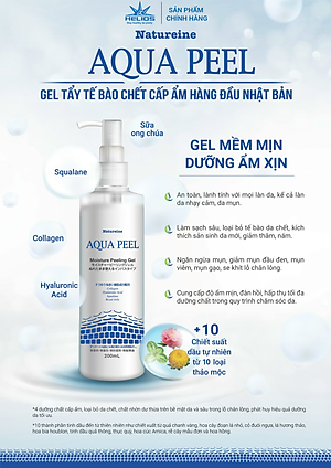 Natureine AQUA PEEL Moisture Peeling Gel - Chai 200ml - Gel tẩy tế bào da chết, cấp ẩm Nhật Bản - Chính Hãng 