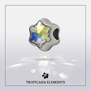 Lắc Tay Tropicana Phối Charm Swarovski Pha Lê Trăng Sao Ngũ Sắc