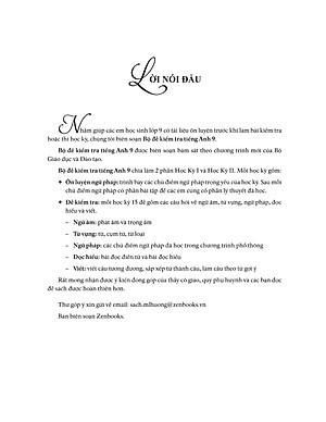 Bộ Đề Kiểm Tra Tiếng Anh 9 (Chương Trình Thí Điểm)