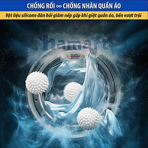 COMBO 3 Bóng Giặt Silicon Cầu Gai Chống Nhăn Quần Áo Quả Banh To 5.5CM Hamart Giặt Sạch Vượt Trội