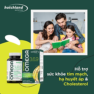 Viên uống Omega369 - Optimum Omega 3.6.9 Hotchland Nutrition hỗ trợ não bộ, thị lực, tim mạch, giảm nguy cơ đột quỵ - Hộp 60v - Hàng chính hãng nhập khẩu Mỹ