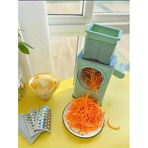 Máy Bào Sợi Thái Lát Rau Củ Xoay Tay, Kèm 6 Lưỡi Dao Cắt 4IN1, Dụng Cụ Thái Lát Rau Củ Quả Đa Năng- HÀNG CHÍNH HÃNG MINIIN