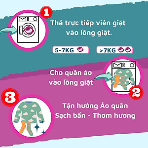 Viên giặt xả Bold GelBall 4D P&G hương hoa tươi mát túi refill 55 viên