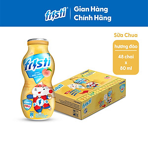 Thùng 48 chai sữa chua uống hương Đào Tiên Nhật Bản Fristi 80ml