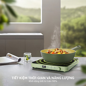 Chảo phủ sứ cao cấp Elmich Olive EL-5965OV nhiều size, Hàng chính hãng, dùng được mọi bếp - JoyMall