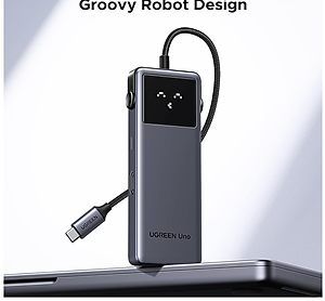Hub chuyển đổi  USB-C 6 in 1 Groovy Robot Uno Ugreen 35998 ra USB-C, USB-A 3.2, HDMI 4K@60Hz, Sạc PD 100W - Hàng chính hãng