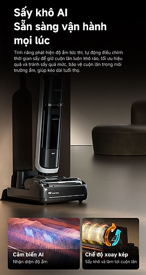 Máy Hút Bụi Lau Sàn Khô & Ướt Dreame H15 Pro Heat 85 Độ C - Hàng Chính Hãng