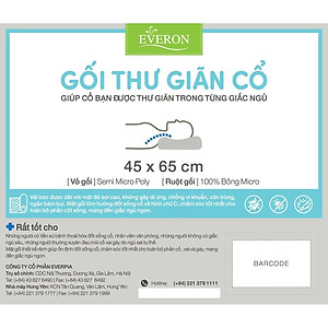 Ruột gối thư giãn cổ Everon Micrelax 45*65 (giá cho 1 sản phẩm)