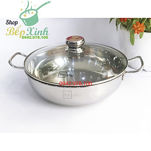 Nồi lẩu xửng hấp inox fivestar 3 đáy từ nắp kính