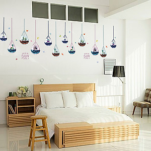 Decal dán tường dán kính trang trí Giở Hoa Xương Rồng SK7119