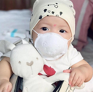 Set 3 chiếc Khẩu trang 3D hình gấu  cho bé sơ sinh từ 0-3 tuổi