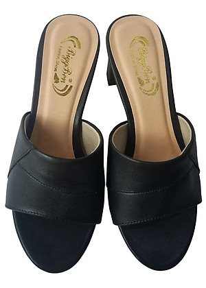 Dép Cao Gót Nữ Da Bò BIGGBEN Cao 5 Phân DCG49