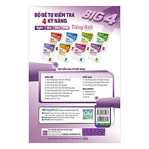 Sách Big 4 Bộ Đề Tự Kiểm Tra 4 Kỹ Năng Nghe - Nói - Đọc - Viết (Cơ Bản Và Nâng Cao) Tiếng Anh Lớp 9 Tập 2