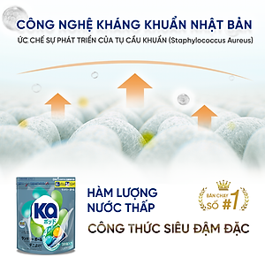 Viên Giặt Quần Áo loại bỏ mạt bụi KA pod Anti-dustmite 4trong1 diệt mạt bụi, làm sạch sâu, kháng khuẩn, giữ màu vải (18 Viên/ Hộp)