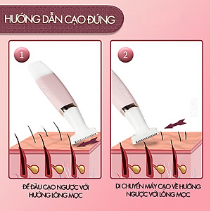 Máy cạo tẩy lông toàn thân Kemei KM-1900 chuyên dụng cạo lông nách, bikini, lông tay, chân,...- Hàng chính hãng