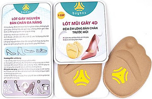 2 cặp miếng lót mũi giày cao gót 4D êm chân thoáng khí - buybox - BBPK14