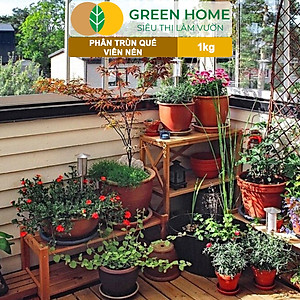 Phân Trùn Quế Viên Nén Greenhome, Lavamix, Bao 1kg, Dinh Dưỡng Hữu Cơ, Không Mùi, Tốt Cho Lan, Bonsai, Rau, Cây Ăn Trái