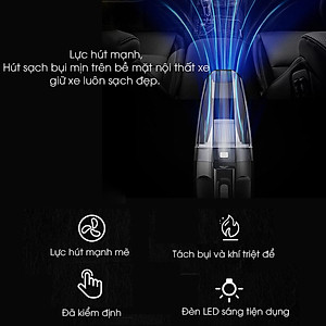 Máy hút bụi kèm máy bơm lốp ô tô máy bơm lốp ô tô 12V có đèn pin
