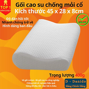 Gối cao su chống đau cột sống - Gối cao su dành cho người hay ngủ ngáy mỏi cổ vai gáy – Hàng chính hãng