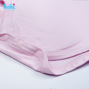 Bộ bodychip cánh tiên vải tre cao cấp cho bé sơ sinh - 1 tuổi HAKI BB031 (4-10kg) + Set áo liền quần chất liệu cao cấp xuất khẩu Canada siêu mềm mịn Haki; bodysuit cho bé gái, baby bodysuit, bamboo fabric