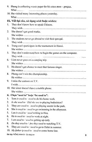 Sách Bài Tập Tiếng Anh Lớp 9 ( Có Đáp Án )