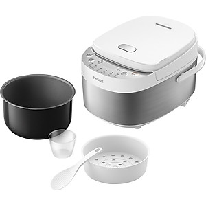 Nồi Cơm Điện Tử Mini Philips HD3170/66 - 600W - 0.85 Lít - Hàng Chính Hãng
