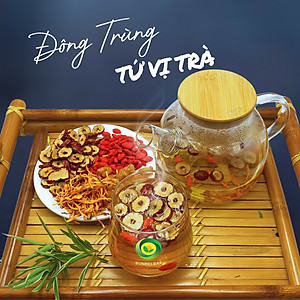 Trà Đông Trùng Hạ Thảo Tứ Vị Táo Đỏ Sunbeleaf – Bồi Bổ Cơ Thể, Bổ Khí Huyết, Tốt Cho Tim Mạch, Chống Lão Hóa – Hộp 10 Đến 20 Gói