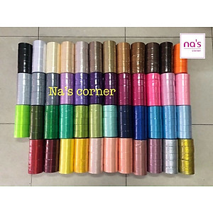 Dây ruy băng lụa 1cm cuộn 20m màu trơn