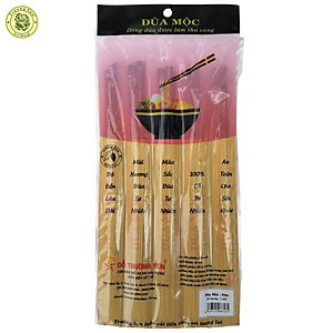 Đũa Gỗ Dừa - Mộc (05 Đôi / Vỉ) - Đồ Gỗ Nhà Bếp Thương Hiệu Trường Sơn