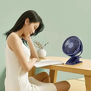 Quạt Mini Để Bàn- Quạt Tích Điện Kẹp Bàn, Cầm Tay, Xoay 720 Độ Tiện Ích - HÀNG CHÍNH HÃNG MINIIN