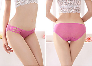 Quần lót nữ cạp dây chéo - Hồng