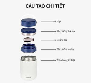 Hộp giữ nhiệt đựng đồ ăn có tay cầm Handle Food Jar LocknLock 700ml