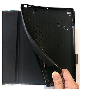 Bao da cho iPad Air 1 / Air 2 / Pro 9.7 / 9.7 New 2017 / 9.7 New 2018 hiệu Kaku Leather Canvas Silicone chống sốc - Hàng nhập khẩu