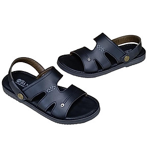 Giày Sandal Nam HA NAM Da Bò Thật Cao Cấp Đế Cao Su Chống Trơn Trượt DNA2243