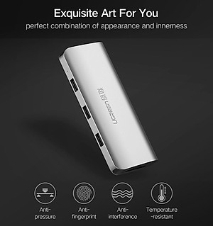 Hub USB C Multi HDMI 4K, Enthernet, USB 3.0, PD, TF, SD Ugreen CM179 40873 - Hàng Chính Hãng