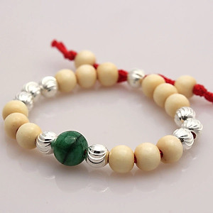 Lắc Tay Lắc Chân Trẻ Em Vòng Dâu Tằm Bạc Hiểu Minh LTE050