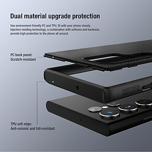 Ốp lưng dành cho Galaxy S23 Ultra Nillkin Frosted Shield- Hàng chính hãng