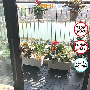 Miếng nhựa lót sàn uPVC cao cấp MHI-ECO, Tấm nhựa trải sàn trang trí ban công / sân vườn / sân thượng; lót sàn chống trơn trượt nhà tắm / bể bơi - Hàng Việt Nam chất lượng cao