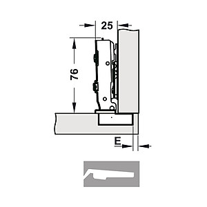 BẢN LỀ ÂM HAFELE CUCINA LEGATO LẮP TRÙM NGOÀI/334.00.030 - HÀNG CHÍNH HÃNG ( BỀ MẶT: INOX 304/ MẠ NIKEN SÁNG/ MẠ NIKEN ĐEN) 