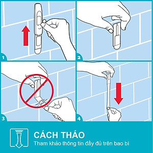 Móc dán tường chống thấm nước Command 3M vỉ 2 cái cỡ vừa chịu lực 1.3kg - Độ bền cao, bám cực chắc, tháo cực dễ 17001B