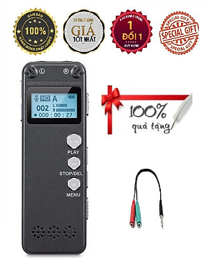 KHUYẾN MÃI KHỦNG, SỐ LƯỢNG CÓ HẠN - ROGTZ - Máy ghi âm mini A500: Bộ nhớ trong 8GB Pin "trâu" 80 giờ Chống ồn chủ động Ghi âm đa hướng Màn hình LCD Kết nối đa dạng USB2.0 Mã hóa mật khẩu Hỗ trợ nhiều định dạng MP3, WAV, WMA, FLAC, APE, OGG Hàng Chính Hãng