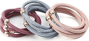 Sét 40 dây buộc tóc xuất Hàn 1 hạt HD08 hộp giấy đen