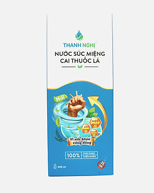 Combo 02 Hộp Nước Súc Miệng Cai Thuốc Lá, Thuốc Lào Thanh Nghị - Hỗ trợ cai thuốc lá hiệu quả (Mẫu mới) 01 chai x 400ml