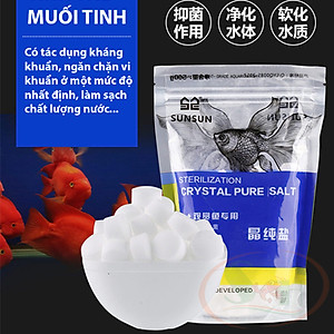 Viên nén muối khoáng Sunsun Sterilization Salt xử lý bệnh dưỡng cá tép