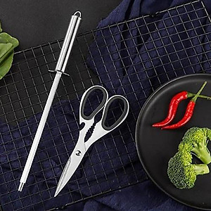 Bộ dao 6 món nhà bếp Nhật Bản siêu sắc bén cao cấp - Logo trên thân dao ngẫu nhiên -Hàng Chính hãng