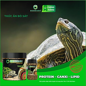 Thức ăn bò sát Rùa Nước GREENABC – Cung cấp protein, canxi, lipid giúp tăng kích thước, mai cứng chắc - Hộp 50g và 230g