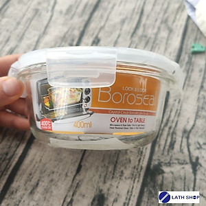 Bộ 3 Hộp thủy tinh tròn Lock&Lock LLG822 400ml